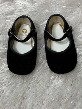 Baby Deer Black Velvet Mary Jane Shoes for Kids
